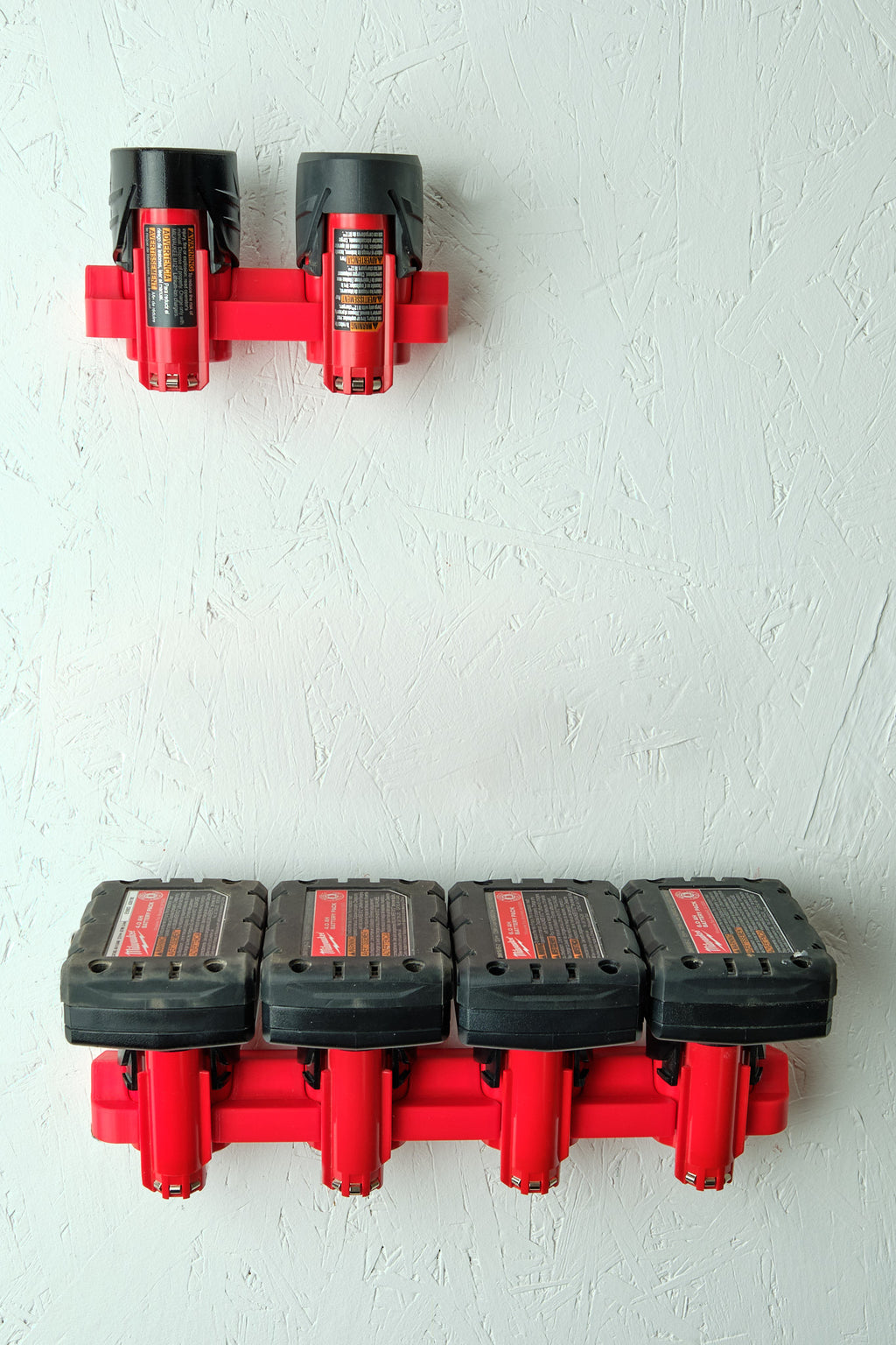 Milwaukee M12 Battery Wall Mount for 2, 3 or 4 Batteries – Storage Solution