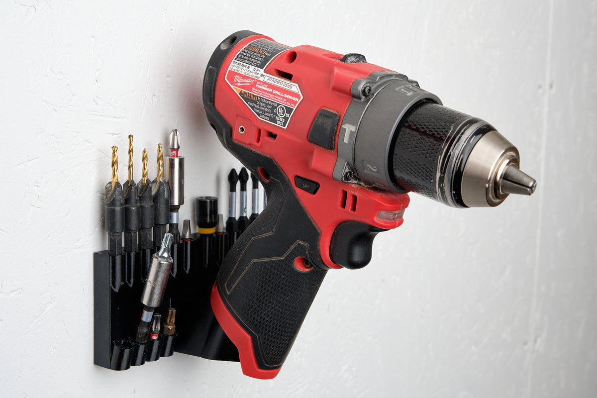 Milwaukee M12 Drill & Impact Driver Wall Mount with 20-Bit Storage