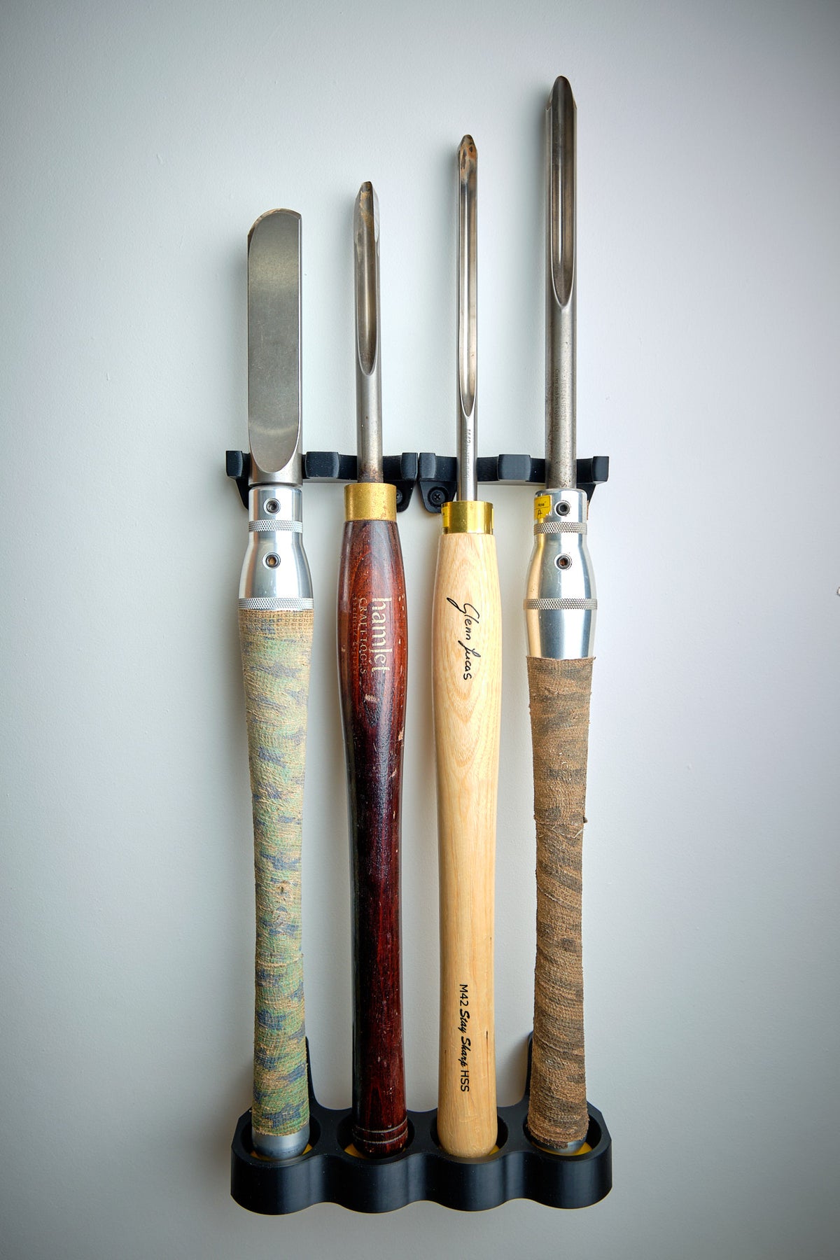 Quad Rack-a-Tool – Modular Wall Rack for 4 Turning Tools