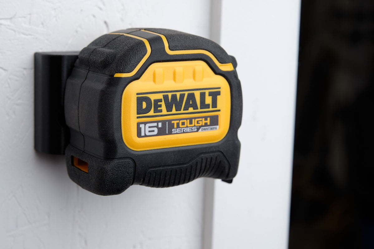 Universal Tape Measure Wall Mount – 3D Printed Holder with Embedded Stainless Steel Bracket