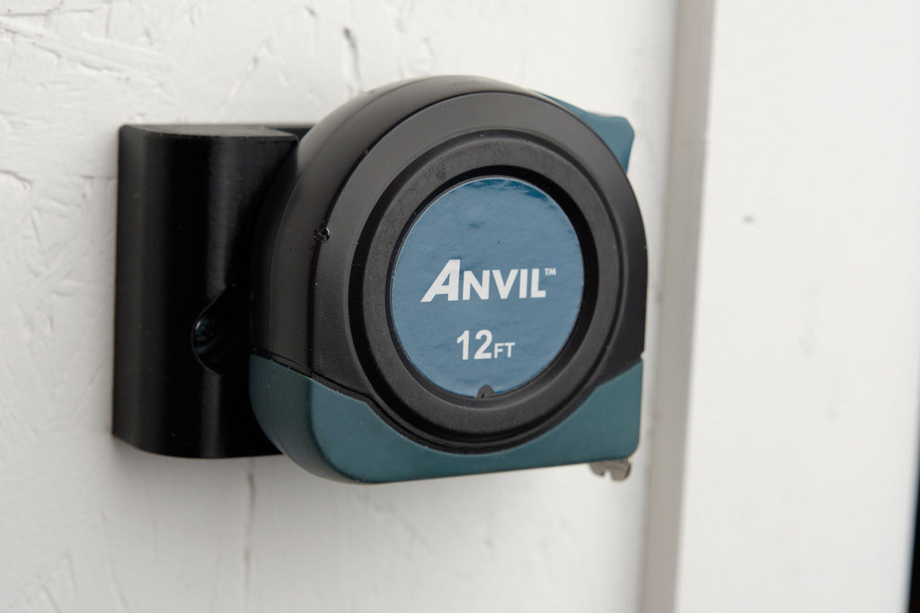 Universal Tape Measure Wall Mount – 3D Printed Holder with Embedded Stainless Steel Bracket