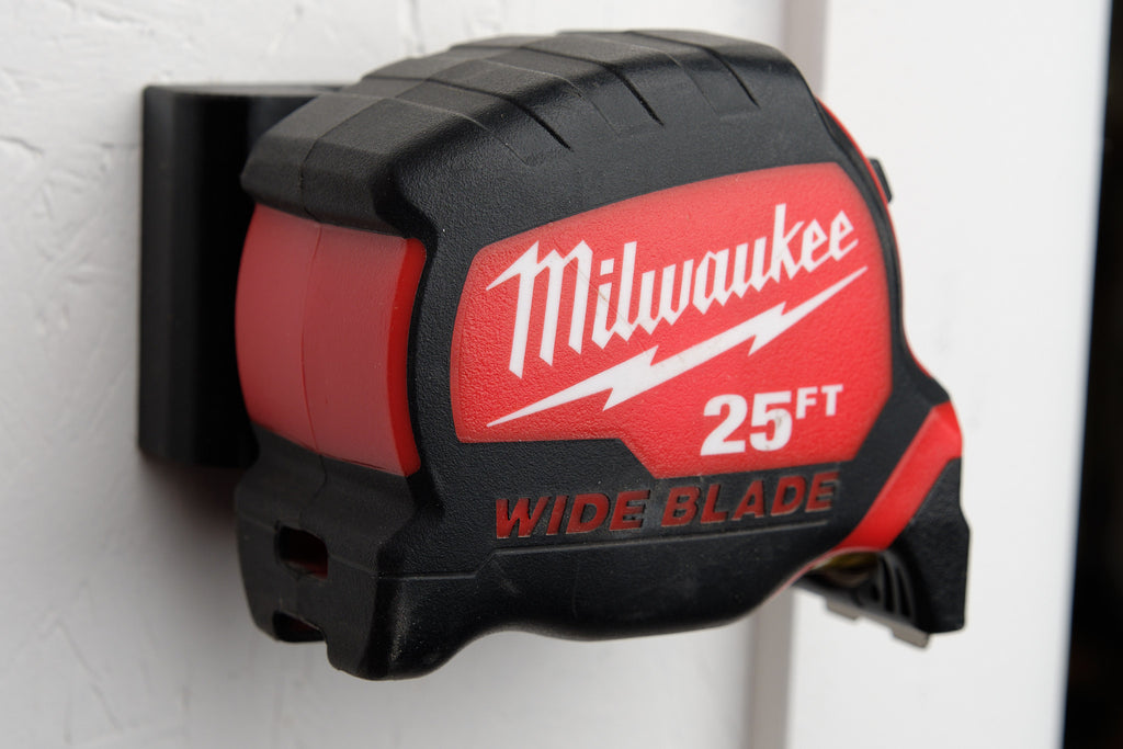 Universal Tape Measure Wall Mount – 3D Printed Holder with Embedded Stainless Steel Bracket