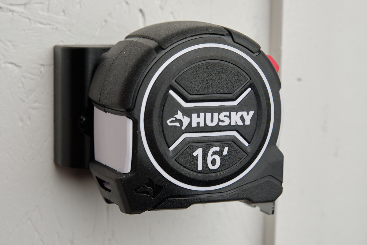 Universal Tape Measure Wall Mount – 3D Printed Holder with Embedded Stainless Steel Bracket
