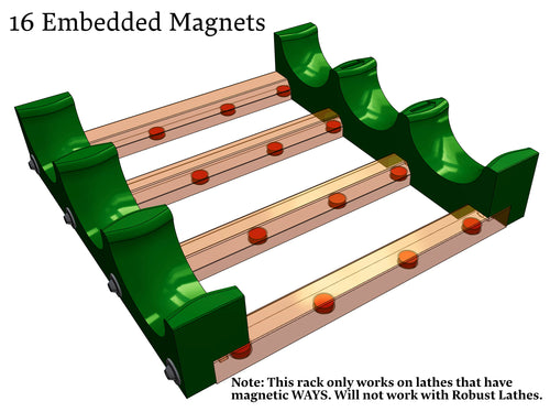 3-Slot Magnetic Tool Rack for Lathes