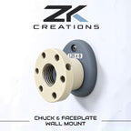 Turner’s Chuck-Mate – Wall-Mounted Lathe Chuck Holder (1”, 1-1/4” & M33)
