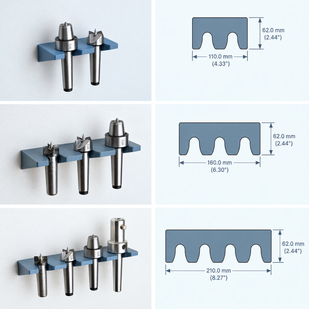 Magnetic MT2 Wall Mount – Morse Taper Tool Holder