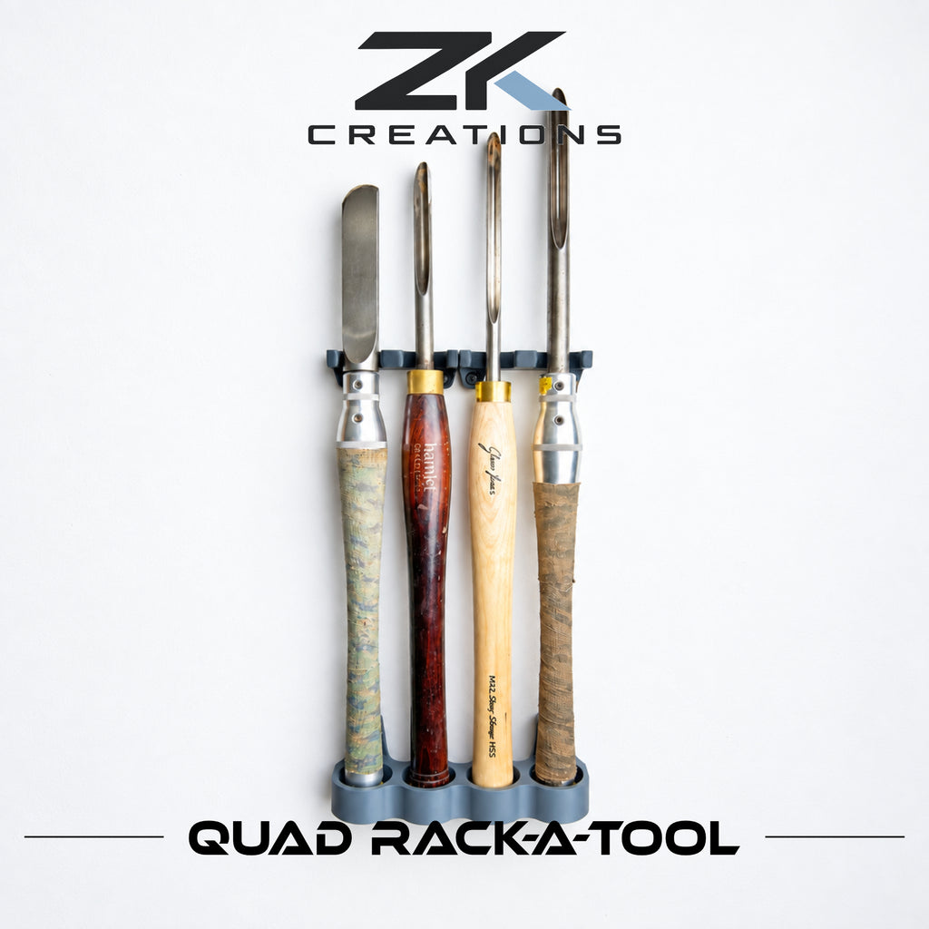 Quad Rack-a-Tool – Lathe Tool Rack for Easy Wood Tools