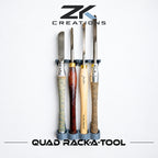 Quad Rack-a-Tool – Lathe Tool Rack for Easy Wood Tools